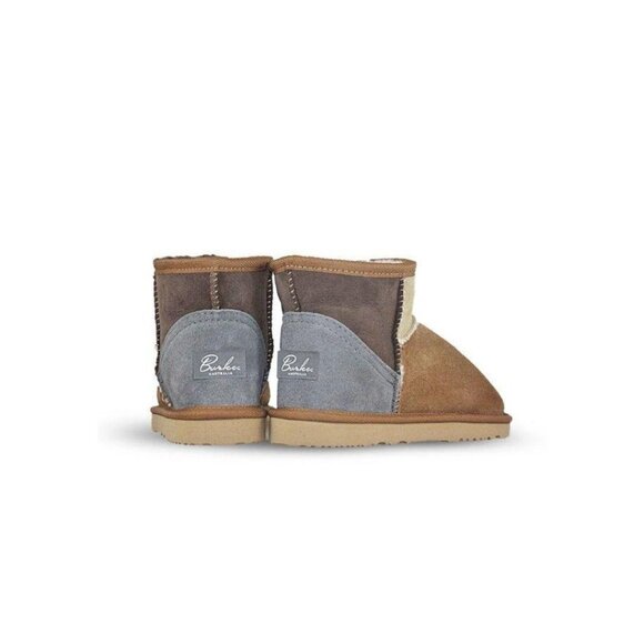 Burlee Women's Sheepskin Boot Mid Tricolor  – Warm & Stylish, Moisture-Wicking a - Picture 4 of 5